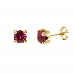 Gold earrings 10kt, 07-5BO